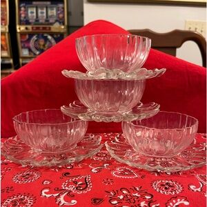 Vintage Sunflower dessert bowls